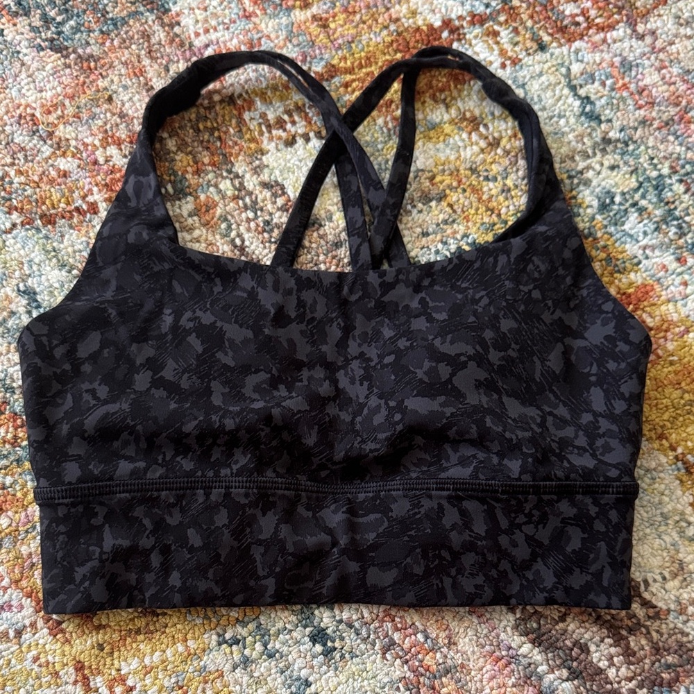Lululemon Athletica Black Camo Sports Bra